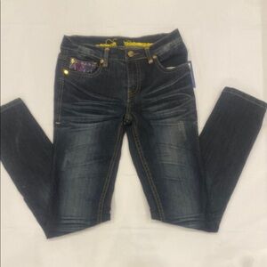 NWT.. COOGI Blue Slim Fit Jeans with Colorful Stitching